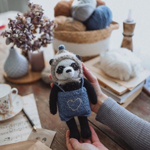 PDF knitting pattern: Bruno the Panda. Cute children toy, soft toy, taddy bear image 3