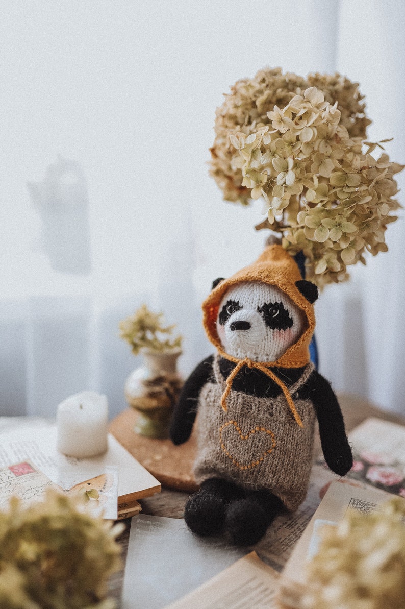 PDF knitting pattern: Bruno the Panda. Cute children toy, soft toy, taddy bear image 8