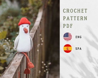 PDF CROCHET PATTERN  gull, amigurumi, amigurumi pattern, amigurumi bird, zoomigurumi, crochet animal