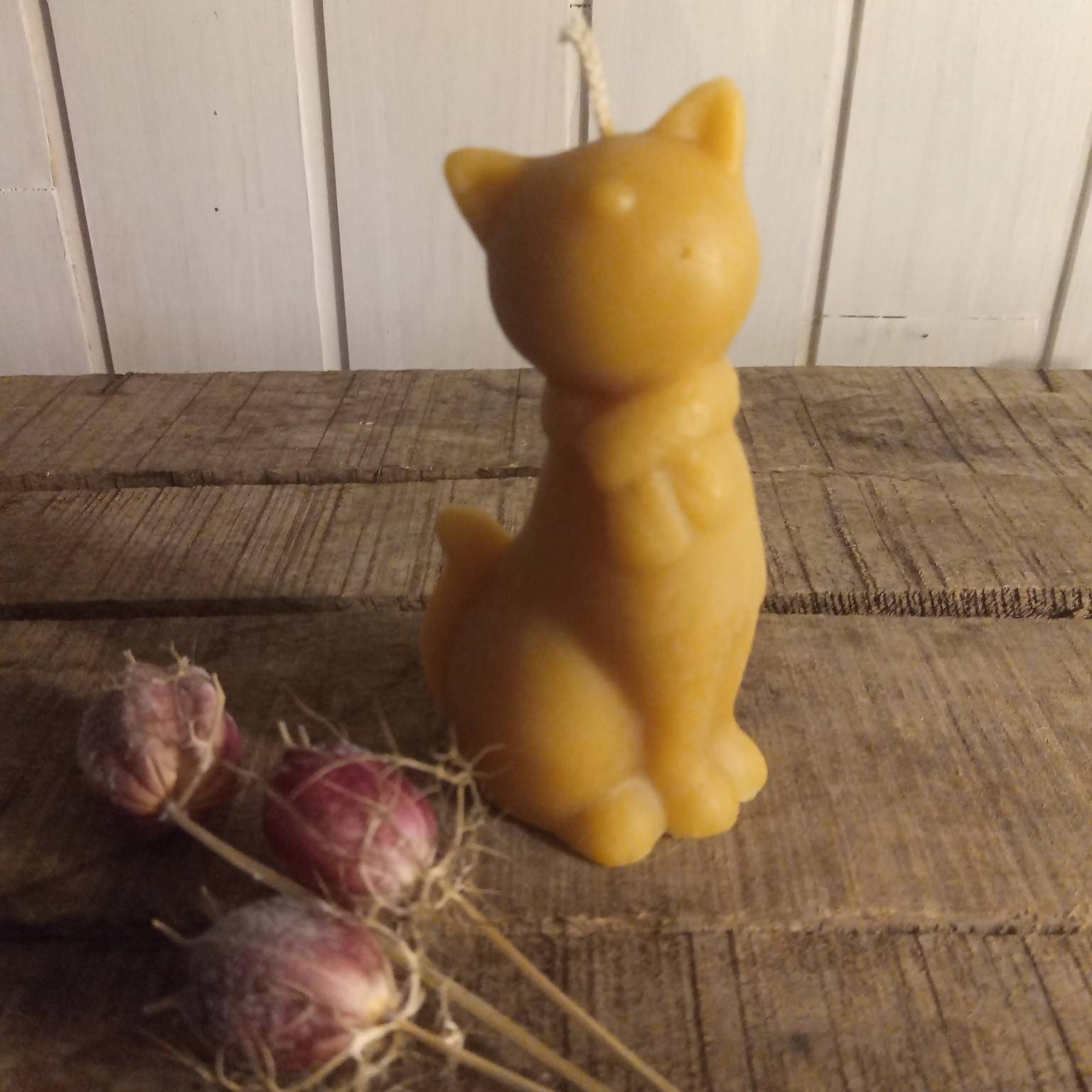 Bougie Chat en Cire d'abeille