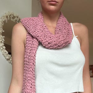 cotton knit scarf