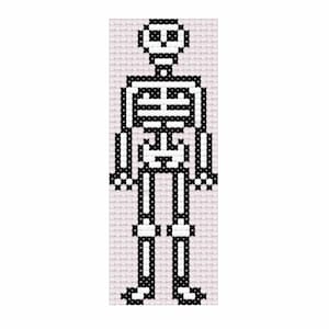 Mini Skeleton Cross Stitch Pattern PDF