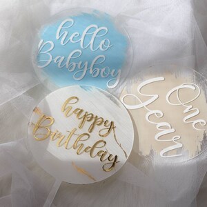 Acrylic cake topper / personalized cake topper / happy birthday topper / cake decoration