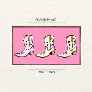 Cowboy Boot Frame TV-konst: Färgglad västerländsk popkonst (digital nedladdning)