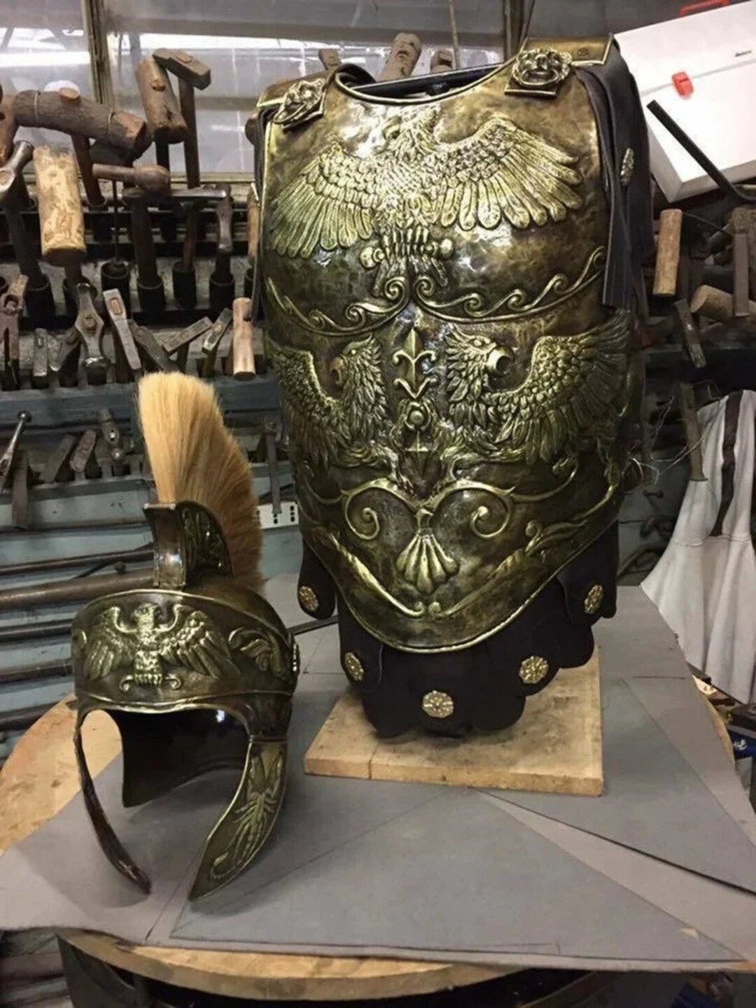 Medieval Roman Chest Armor Reenactment Cuirass With Roman Etsy