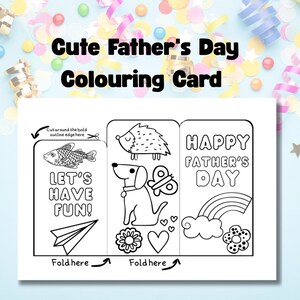 Printable Father&#39;s Day Card to Color. A Children&#39;s Craft Activity For Kids to Celebrate Father&#39;s Day