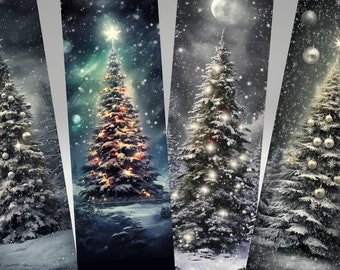 Printable Christmas Tree Bookmarks
