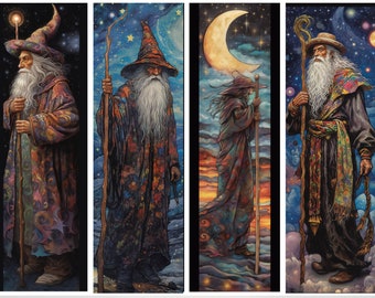 Zauberer Lesezeichen: Fantasy Designs (Digitaler Download)