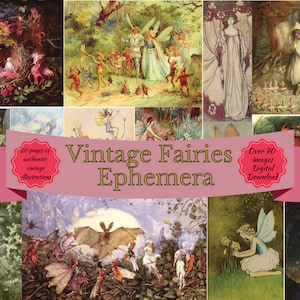 Vintage Fairies Ephemera: Printable Illustrations for Junk Journals (PDF Download)