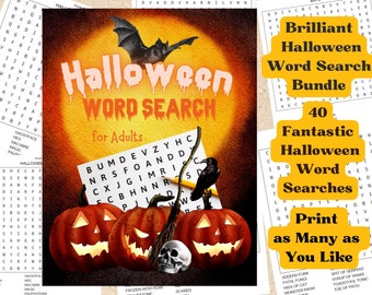 Halloween Ordpussel: 40 Spöklika Spelpaket (Direkt Nedladdning)