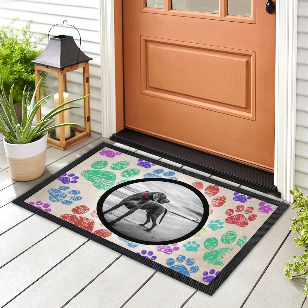 Personalized Dog Doormat Custom Dog Doormat Pet Mat Dog Lover