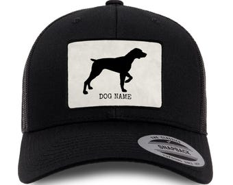 Personalized German Shorthaired Pointer Trucker Cap – Custom Dog Lover Hat – GSP Hat – Gift for Dog Owners – Dog Breed Cap