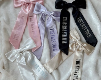 Taylor Swift Eras Tour Hair Bow - Concert Accessories - Personalised Hair Bow - Swiftie Gift - Swiftie Merch - Concert Memorabilia - Gifts