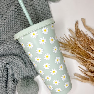 Daisy Cold Cup Reusable Cold Cup Cute Gift Ideas 24oz Reusable Cup Do Revenge Daisy Cup Inspired Iced Coffee Do Revenge Movie image 5