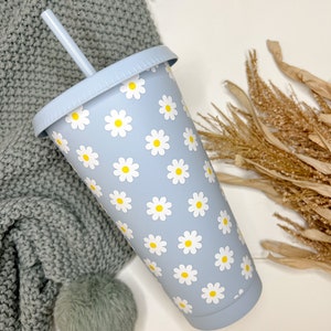 Daisy Cold Cup Reusable Cold Cup Cute Gift Ideas 24oz Reusable Cup Do Revenge Daisy Cup Inspired Iced Coffee Do Revenge Movie image 3