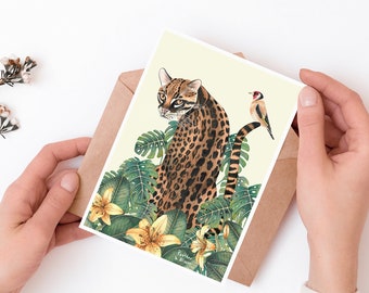 Greeting cards pack, 12 card gift set, Nature card set 12, Thank you cards, Jungle illustration, Animal holiday card, Animals note cards