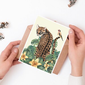 Paquete de tarjetas de felicitación, juego de regalo de 12 tarjetas, juego de tarjetas de naturaleza 12, tarjetas de agradecimiento, ilustración de la selva, tarjeta navideña de animales, tarjetas de notas de animales