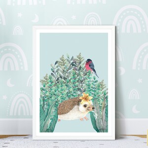 Decorazione murale a forma di riccio per cameretta dei bambini, decorazione a forma di riccio per cameretta dei bambini, decorazione per cameretta con illustrazioni della foresta, cameretta con animali della foresta, regali a forma di riccio