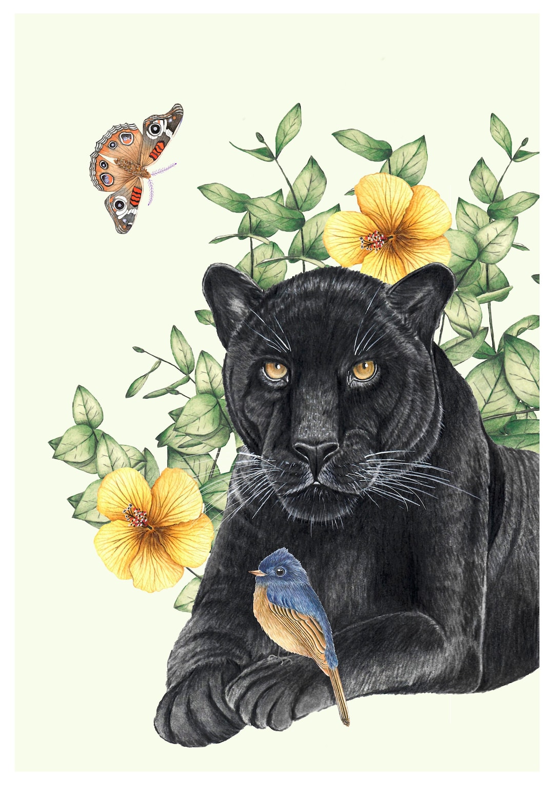 Ed Hardy Black Panther Tattoo Art Poster – Jungle Theme Wall Decor, 20x30 Inches 4 thumbnail image