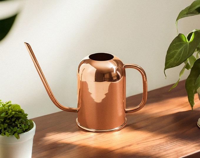 2 Vintage Gregorian Solid Copper Watering Can Hammered Made in Etsy