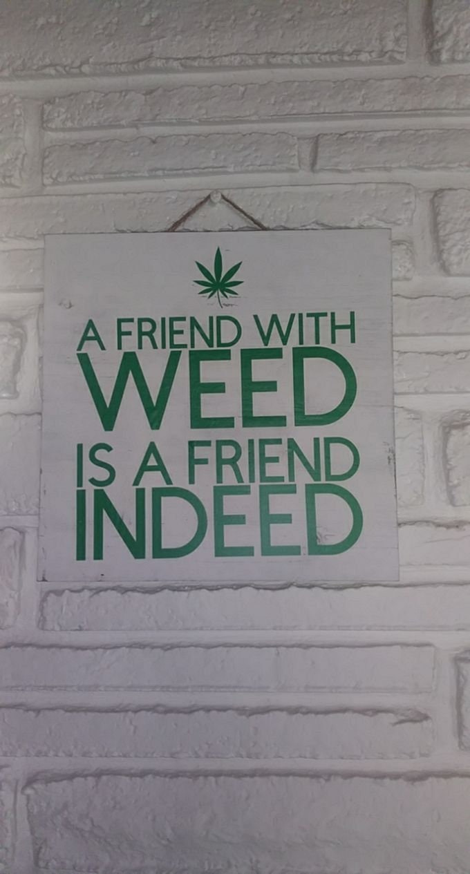 thumbnail image 2 of 'A Friend With Weed Is A Friend Indeed' Blacklight Poster – 23x35 Vintage Psychedelic 2 of 3