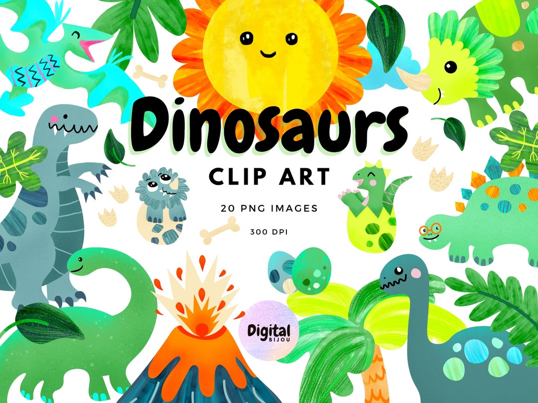 Dinosaurs Clipart - Baby Dinosaur PNG - Cute Jurassic Clip Art, Dino ...