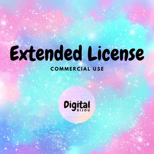 DigitalBijou Extended Commercial Use License - Extended Commercial License - Clipart - Digital Downloads