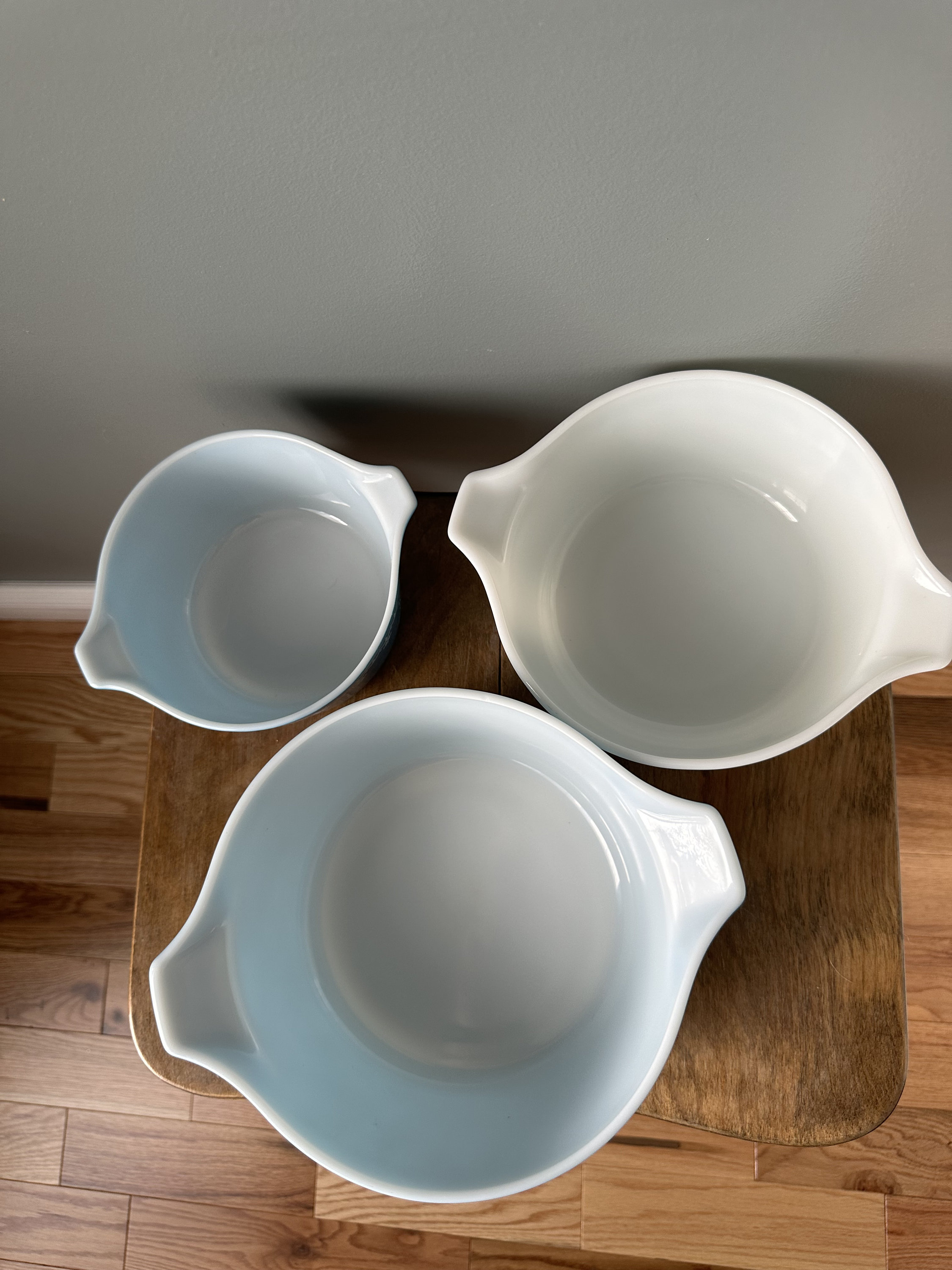 Pyrex Snowflake Garland 3-piece Casserole Set #473, #474, #475 (no
