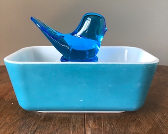 Primary Pyrex Blue #502 Refrigerator Dish