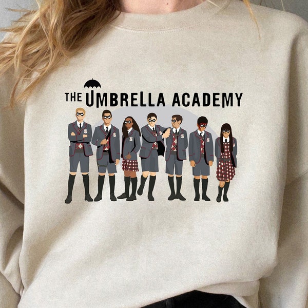 Umbrella Academy All Team Sweatshirt, Sparrow Academy Shirt, Umbrella Academy Merch, Seven Superhero Children, The Hargreeves Shirt, Netflix