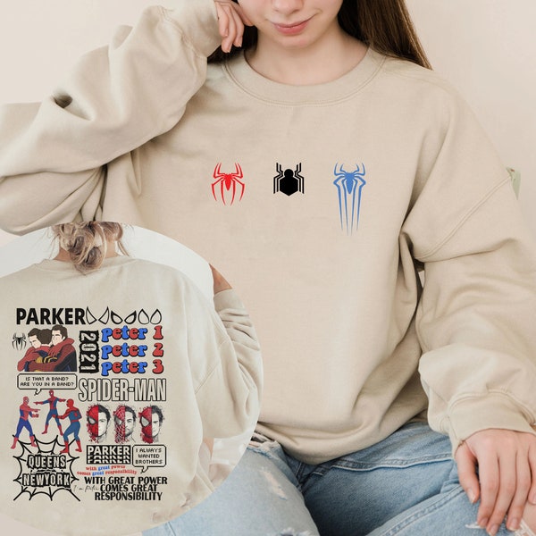 2 Sides Spiderman Shirt, Marvel Spiderman No Way Home Sweatshirt, Avengers Sweatshirt Marvel Shirt, Spiderman Sweatshirt