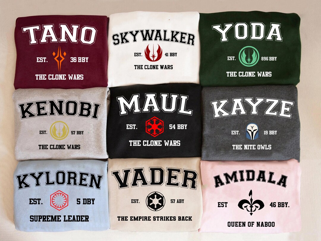 Star Wars Characters Sweatshirt,Star Wars Shirt,Obi-wan Kenobi Sweatshirt,Skywalker,Ahsoka Tano, Yoda,Kenobi, Darth Vader, Darth Maul Hoodie
