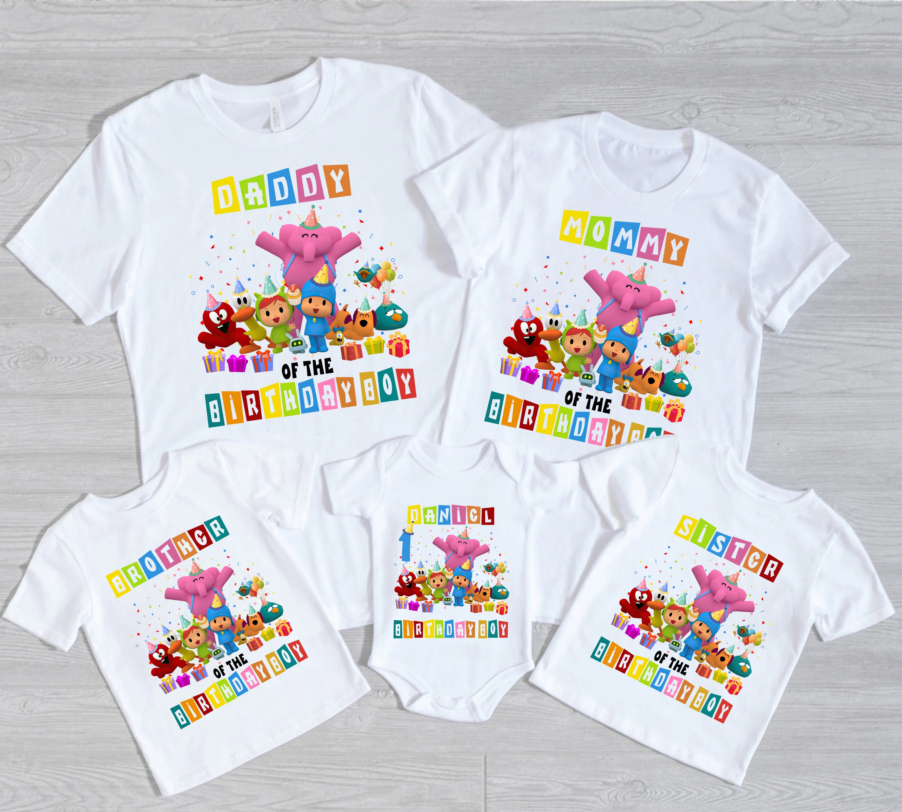Ejecución Tío o señor nitrógeno Customized Pocoyo Birthday Shirt Pocoyo Family Matching - Etsy