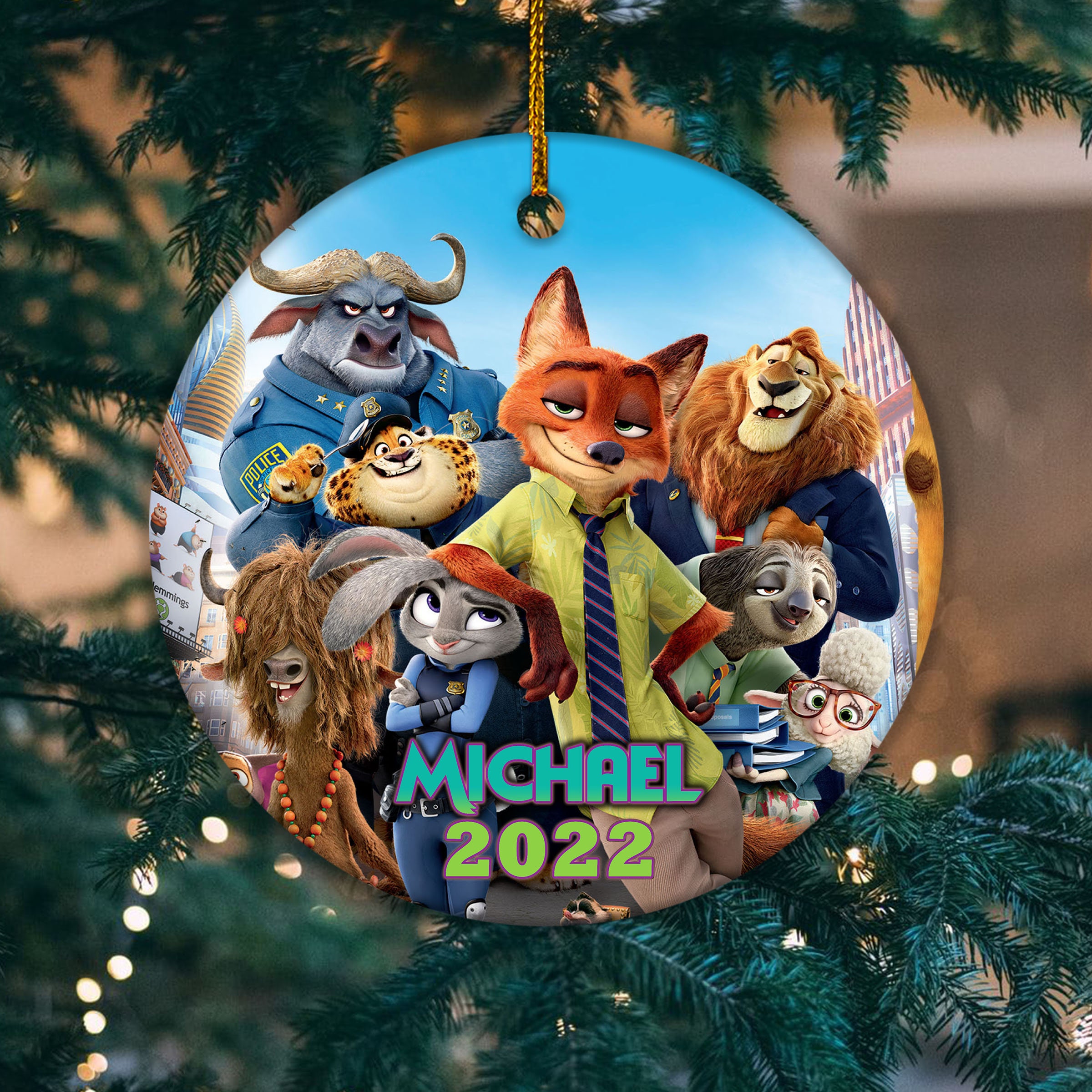 Discover Personlized Zootopia ornament, Disney ornament, Nick Wilde ornament