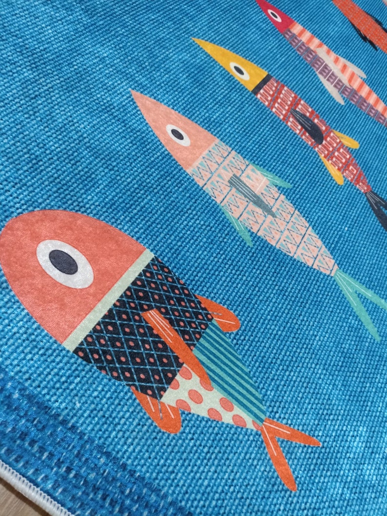 Non Slip Washable Fish Kitchen Rug Runner Carpet Mat - Etsy