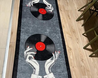 Alfombra / tapete de cocina decorativo lavable con base antideslizante
