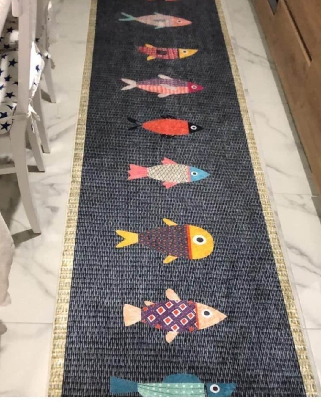 Non Slip Washable Fish Kitchen Rug Runner Carpet Mat Etsy