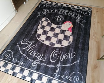 Chicken Kitchen Mat / Laundry Rug Non Slip Washable Runner Carpet Mat