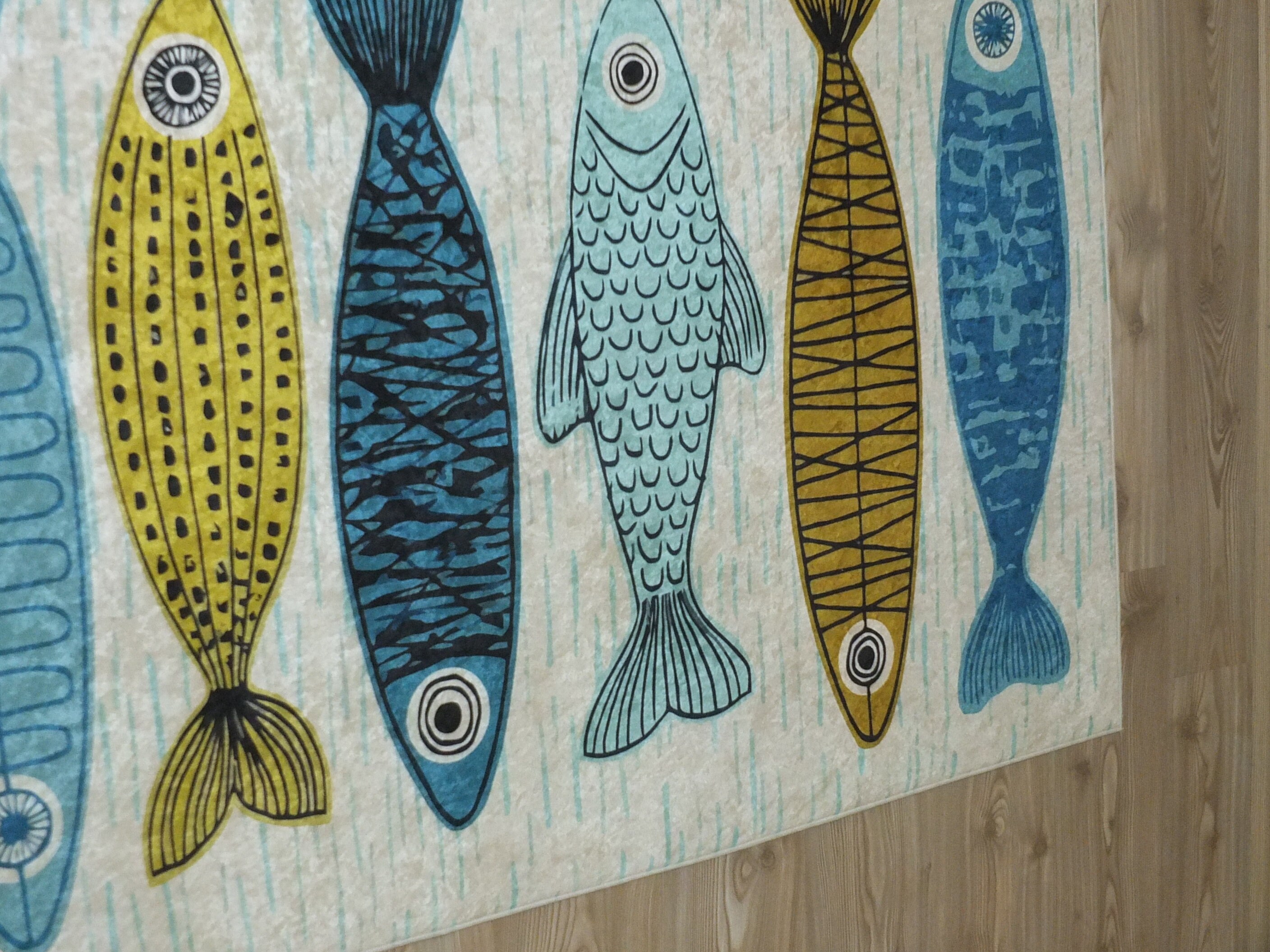 Non Slip Washable Fish Kitchen Rug Runner Carpet Mat Etsy