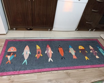Fish Decorative Machine Washable Non-slip Kitchen Rug/mat - Etsy