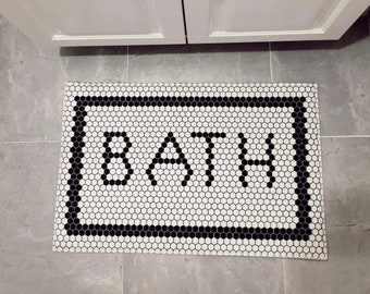 Alfombra de baño antideslizante lavable a máquina/alfombra de lavandería/alfombra decorativa de lavandería