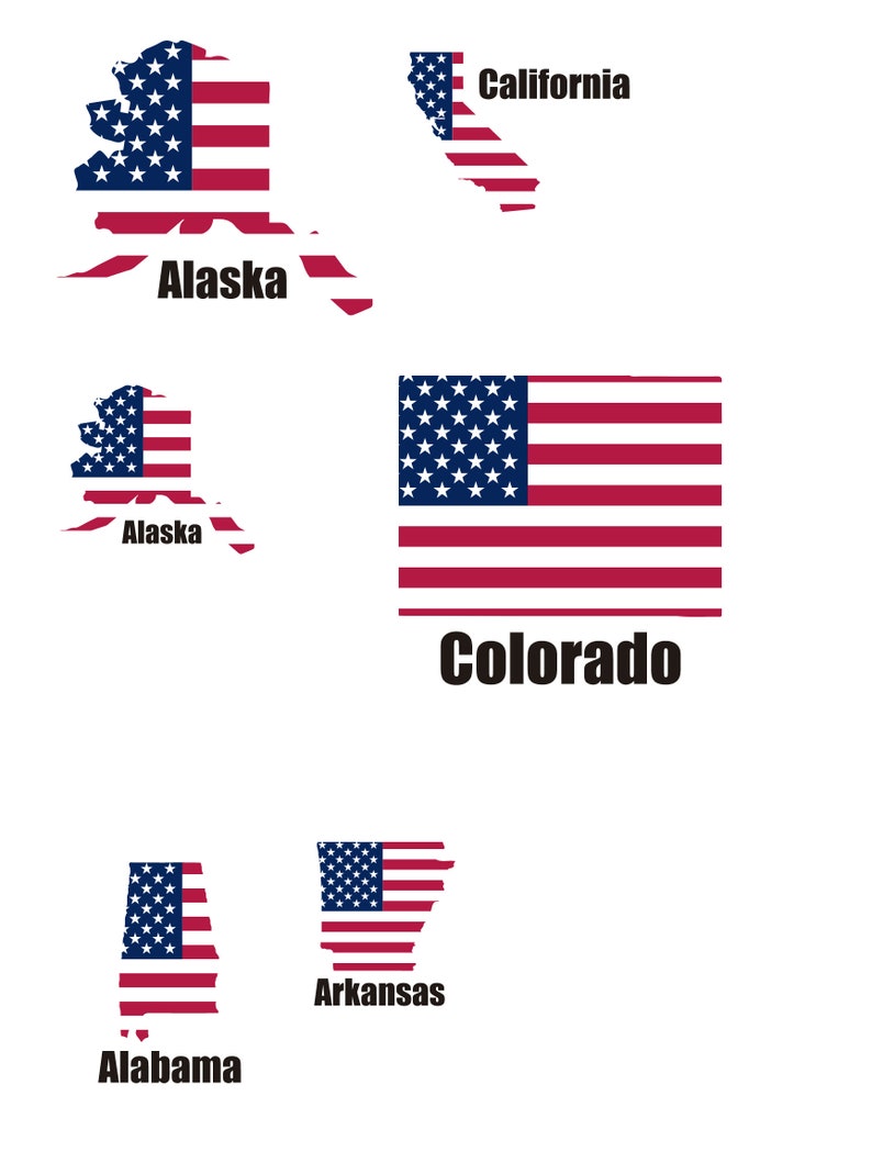 State Flags Svg Files Etsy