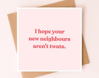 carte postale pour maison neuve | Première nouvelle carte pour un ami | Carte J'espère que votre nouveau voisin