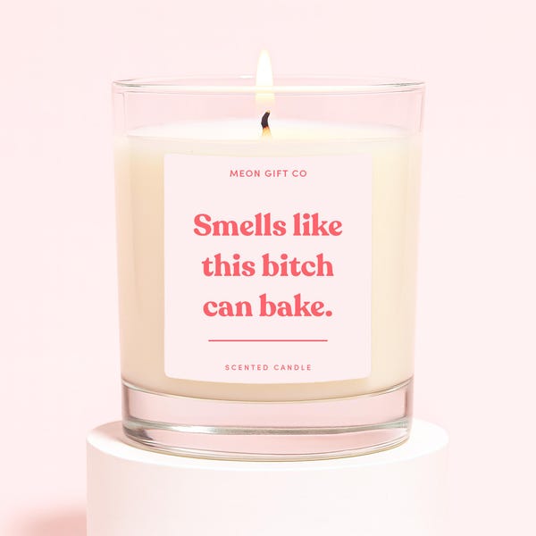 Baking Candle | Gifts For Someone Who Likes Baking | This Bitch Can Bake Candle | Candle Gifts For a Baking Lover - Label