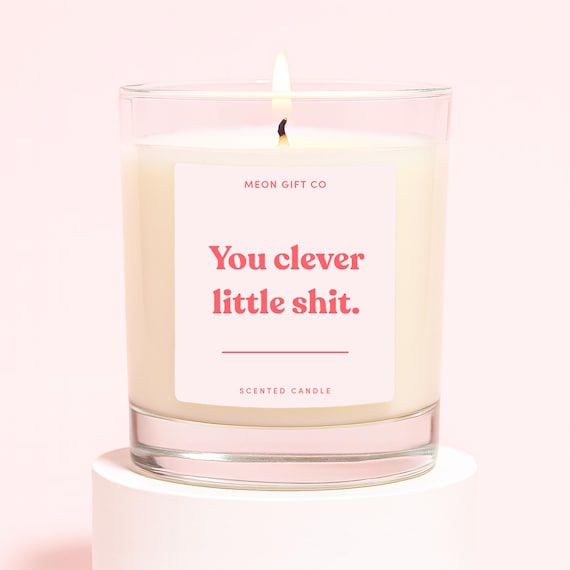 Graduation Candle, Gift For Graduating, Funny Graduation Gifts, Well Done Candle, You Clever Little Shit Candle Label