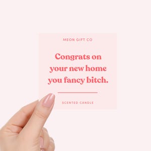 Housewarming Candle | Funny Housewarming Candle For Her | Funny New House Candle | Congrats On Your New Home You Fancy Bitch Label bild 2