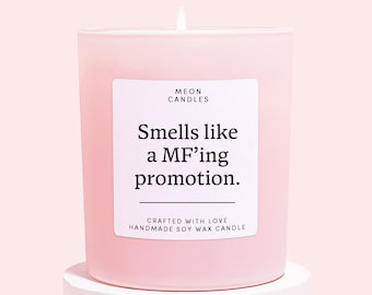 Promoted Candle | Gift For a Promotion | Coworker Promotion | Soy Wax Candle | Smells Like a MF'ing Promotion Candle