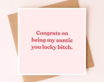 Auntie Card, Funny Card For a Aunt, Special Auntie Birthday Card