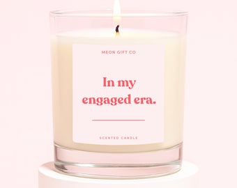 Engagement Candle | Gift For Engaged Friend | Engagement Gifts For Couple Candle  | In My Engaged Era Candle Label