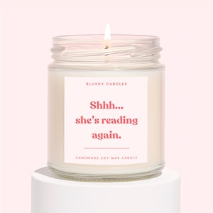 Book Lover Gifts | Funny Bookish Candle | Funny Gifts For a Reader | Go Away I'm Reading Candle | Smells Like She's Reading Again Candle